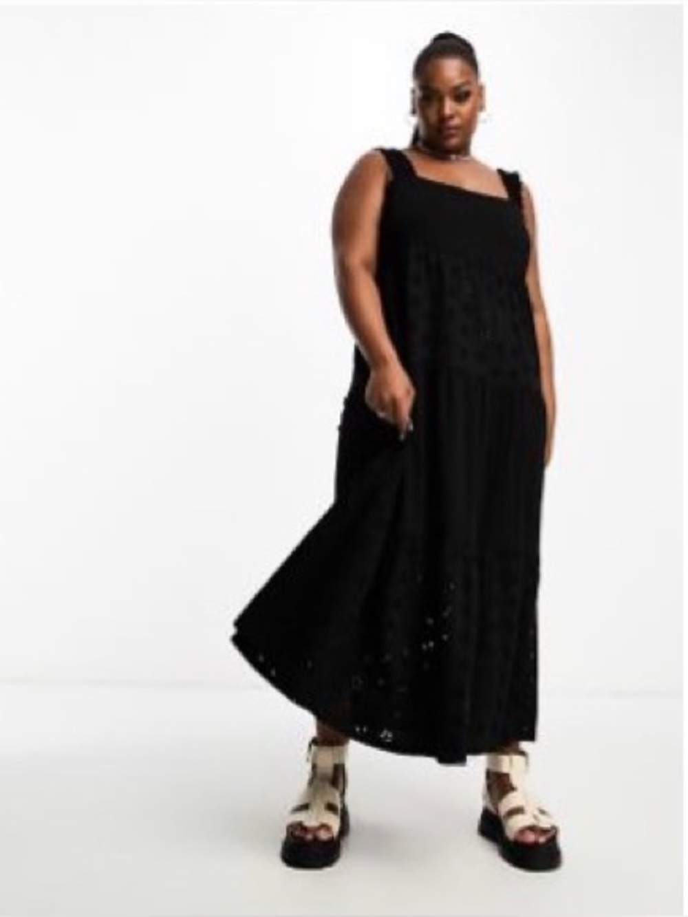 Plus Size ASOS broderie Maxi dress